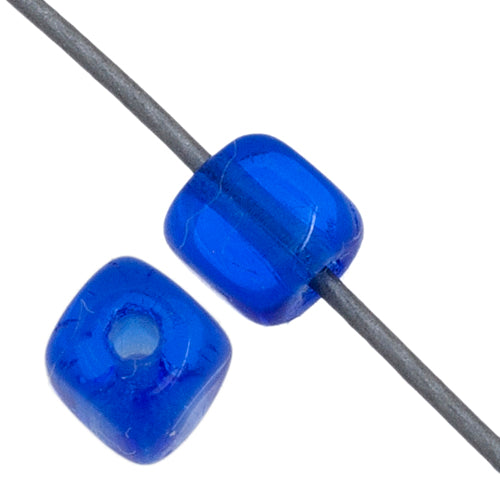 Glass Bead Cubes 4x4mm Strung 