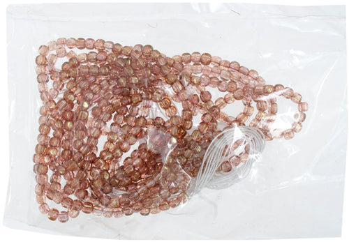 Glass Bead Cubes 4x4mm Strung 