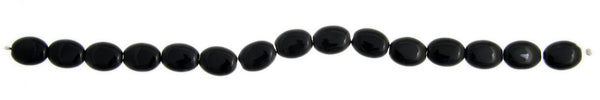Glass Bead Flat Oval 12x9mm Strung 
