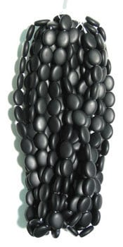 Glass Bead Flat Oval 12x9mm Strung 