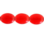 Glass Bead Flat Oval 12x9mm Strung