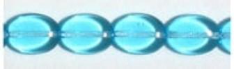 Glass Bead Flat Oval 12x9mm Strung 