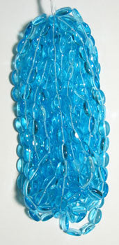 Glass Bead Flat Oval 12x9mm Strung 