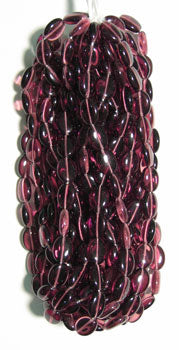 Glass Bead Flat Oval 12x9mm Strung 