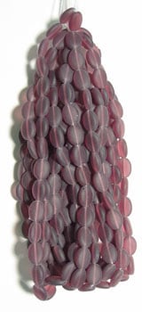 Glass Bead Flat Oval 12x9mm Strung 