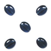 Glass Bead Flat Oval 12x9mm Strung