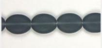 Glass Bead Flat Oval 12x9mm Strung 