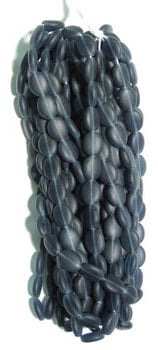 Glass Bead Flat Oval 12x9mm Strung 