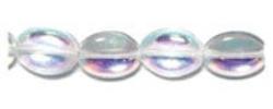 Glass Bead Flat Oval 12x9mm Strung 