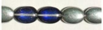 Glass Bead Flat Oval 12x9mm Strung 