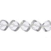 Glass Bead Cubes 8mm With Diagonal Hole Strung