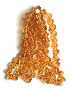 Glass Bead Cubes 8mm With Diagonal Hole Strung