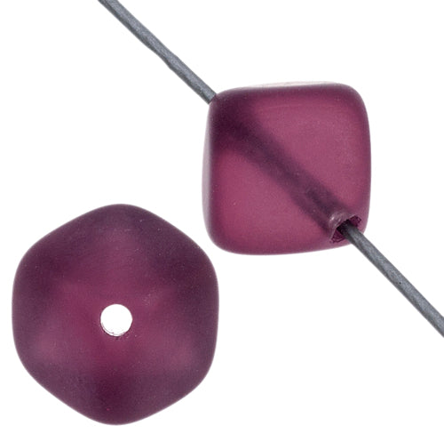 Glass Bead Cubes 8mm With Diagonal Hole Strung