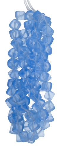 Glass Bead Cubes 8mm With Diagonal Hole Strung