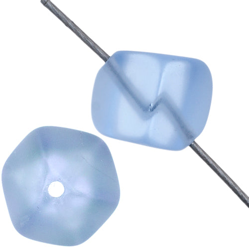 Glass Bead Cubes 8mm With Diagonal Hole Strung