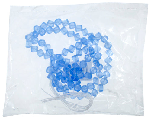 Glass Bead Cubes 8mm With Diagonal Hole Strung