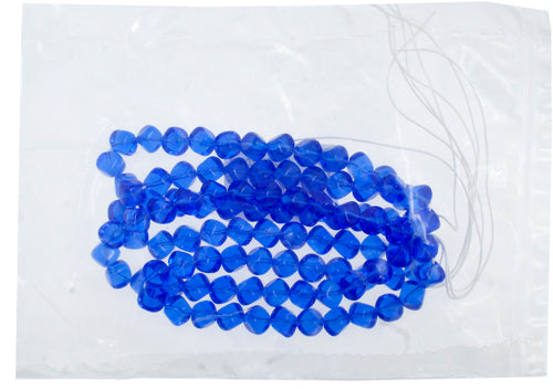 Glass Bead Cubes 8mm With Diagonal Hole Strung