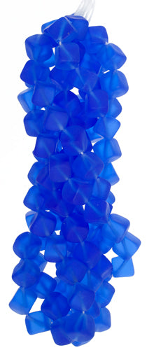 Glass Bead Cubes 8mm With Diagonal Hole Strung