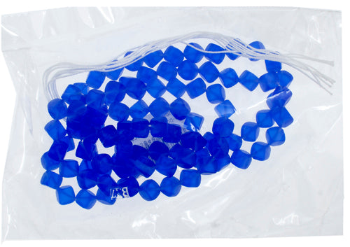 Glass Bead Cubes 8mm With Diagonal Hole Strung