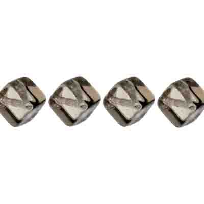 Glass Bead Cubes 8mm With Diagonal Hole Strung