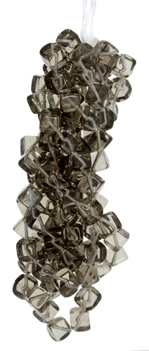 Glass Bead Cubes 8mm With Diagonal Hole Strung