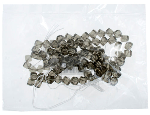 Glass Bead Cubes 8mm With Diagonal Hole Strung