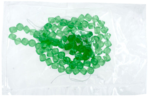 Glass Bead Cubes 8mm With Diagonal Hole Strung