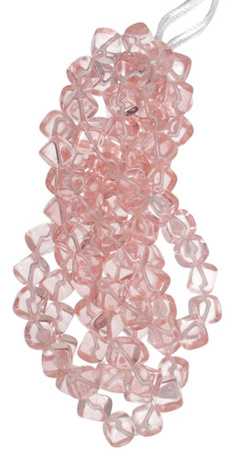 Glass Bead Cubes 8mm With Diagonal Hole Strung