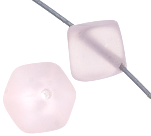 Glass Bead Cubes 8mm With Diagonal Hole Strung