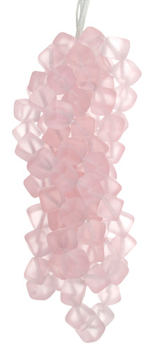 Glass Bead Cubes 8mm With Diagonal Hole Strung