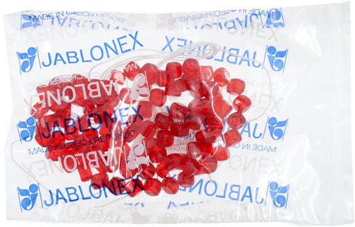 Glass Bead Cubes 8mm With Diagonal Hole Strung