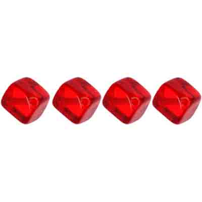 Glass Bead Cubes 8mm With Diagonal Hole Strung