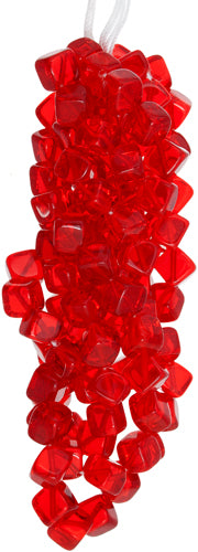 Glass Bead Cubes 8mm With Diagonal Hole Strung