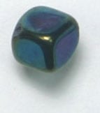 Glass Bead Cubes 8mm With Diagonal Hole Strung