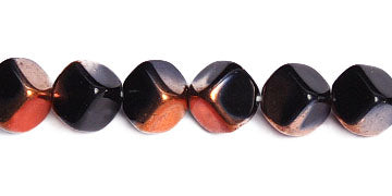 Glass Bead Cubes 8mm With Diagonal Hole Strung