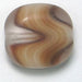 Glass Square Discs 17x16mm Brown Agate/Matt Strung