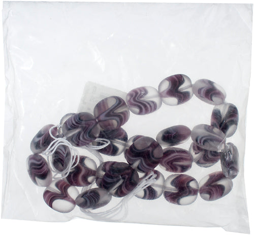 Glass Square Discs 17x16mm Purple Agate/Matt Strung