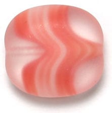 Glass Square Discs 17x16mm Red Agate/Matt Strung