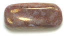 Glass Bead Long Rectangle 22x10mm Mauve Marble Strung