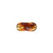Glass 13x7mm Twisted Rectangle Transparent Amber Two Tone