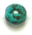 Glass Bead Round 6mm Turquoise Matrix Strung