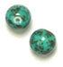 Glass Bead Round 6mm Turquoise Matrix Strung