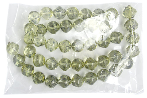 Glass Bead Nugget Transparent Strung