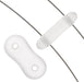 Glass Bead 2-Hole Spacer 4x16 Crystal Matte Strung