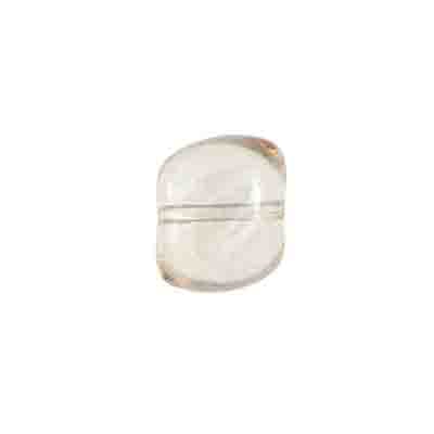 Glass Bead Smooth Nugget 10x12 Transparent Strung