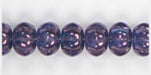 Glass Bead Ribbed 8x11mm Transparent Strung