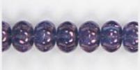 Glass Bead Ribbed 8x11mm Transparent Strung