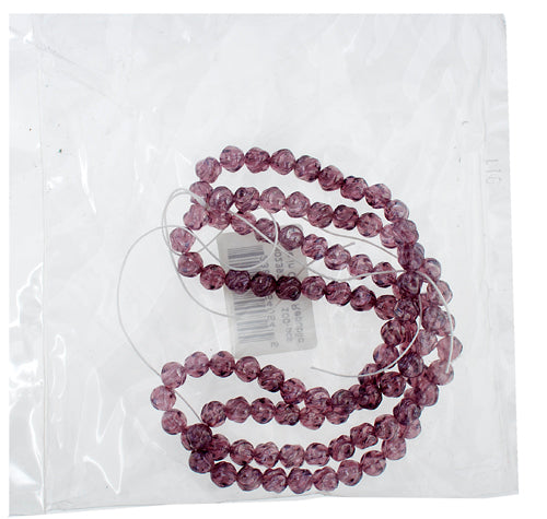 Glass Bead Round Fancy 6mm Luster Strung