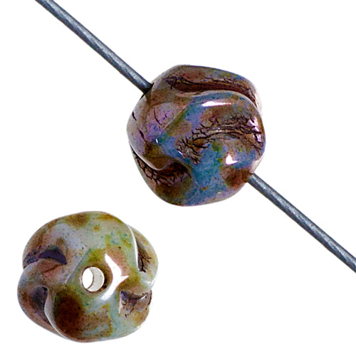 Glass Bead Round Fancy 6mm Luster Strung