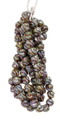 Glass Bead Round Fancy 6mm Luster Strung